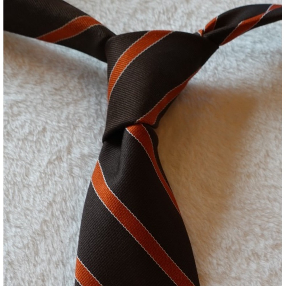 Vintage Beau Brummell Tie Cleveland Browns Striped Skinny Slim‎ Repp 60s 70s